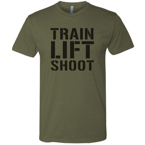 Train Lift Shoot - Dangerous Man - Multiple Colors (Athletic Gold/Tan/Od Green) - Men's T-Shirt