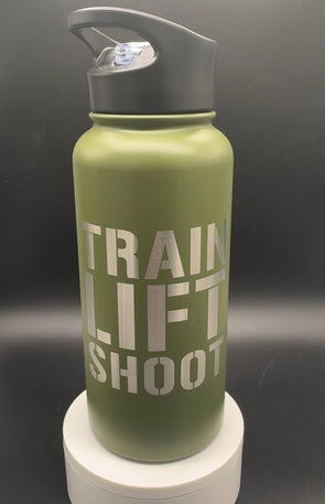 TRAIN LIFT SHOOT w/Crusader Cross 32 oz Insulated Water Bottle