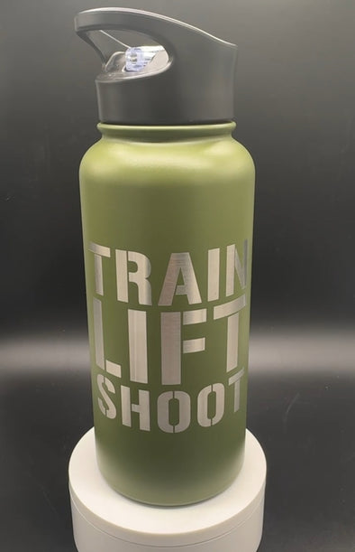 TRAIN LIFT SHOOT w/Crusader Cross 32 oz Insulated Water Bottle