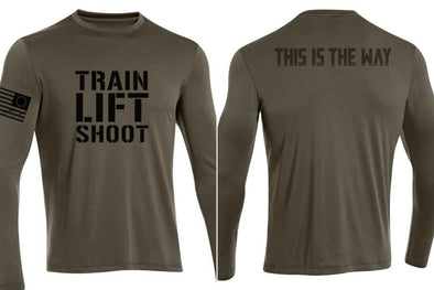 Train Lift Shoot - This is the Way DriFit Longsleeve Training Shirt (OD) - Men's & Women's