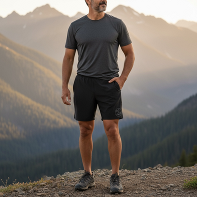 Pie Skills Pocketed 7” (Black) Gym Training Shorts