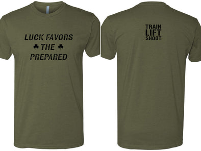 Luck Favors the Prepared - (OD green) - Men's T-Shirt