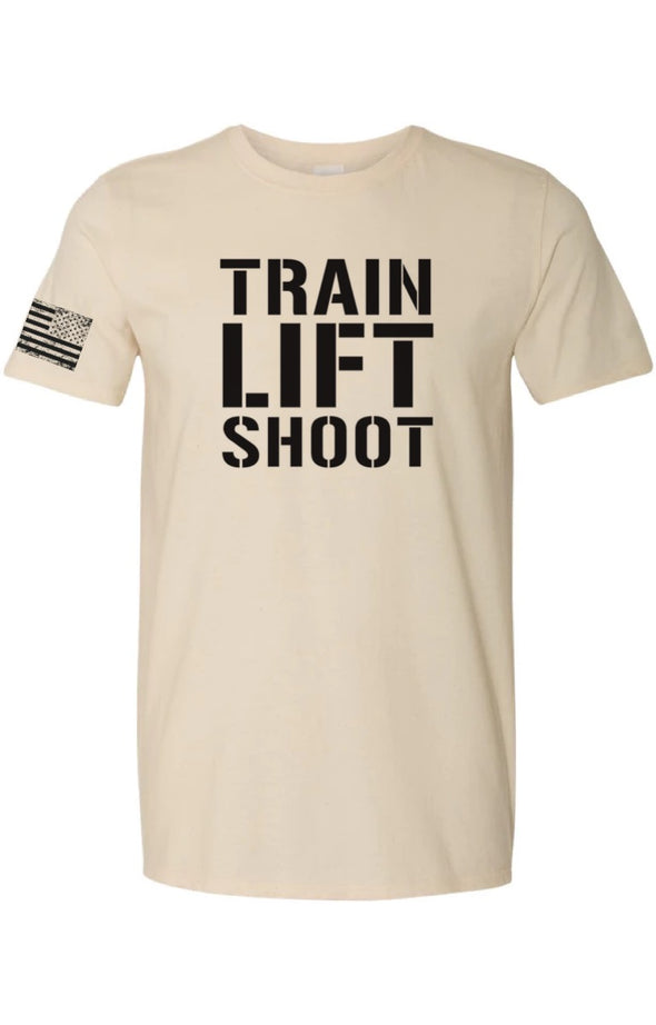 Train Lift Shoot - Dangerous Man - Multiple Colors (Athletic Gold/Tan/Od Green) - Men's T-Shirt