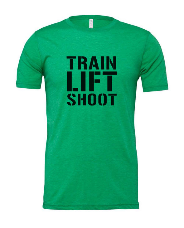 Train Lift Shoot Pie Skills (Mint Green) - Men's T-Shirt