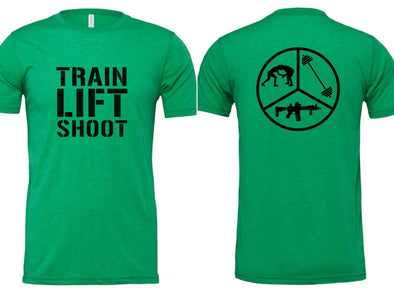 Train Lift Shoot Pie Skills (Mint Green) - Men's T-Shirt