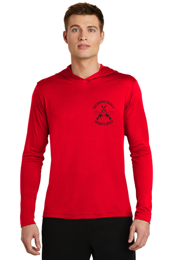 OK County Tac Team - (Red) Long-sleeve Drifit Hoodie