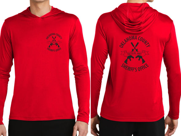 OK County Tac Team - (Red) Long-sleeve Drifit Hoodie