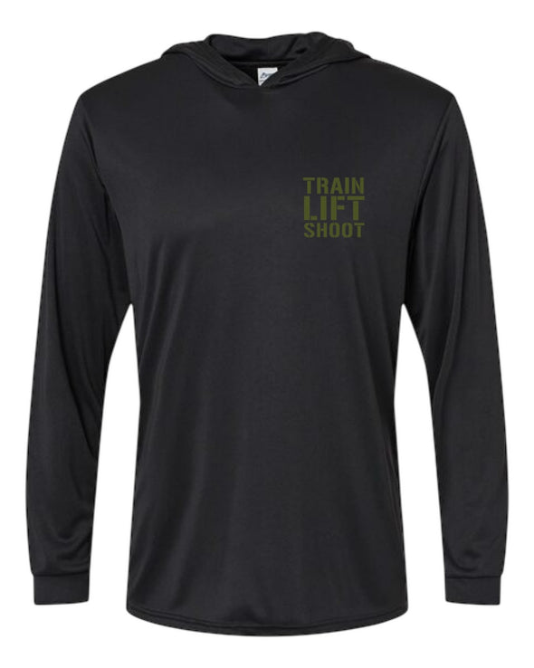 Make Dueling Legal Again (Black) DriFit UV Performance Hooded Long Sleeve Training Shirt - Men’s & Women’s