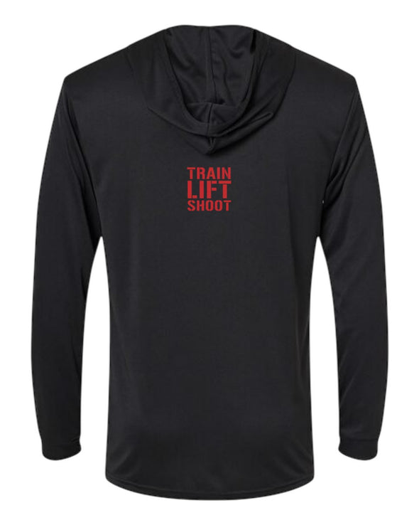 Kingdom of Jerusalem (Black) DriFit UV Performance Hooded Long Sleeve Training Shirt - Men’s & Women’s