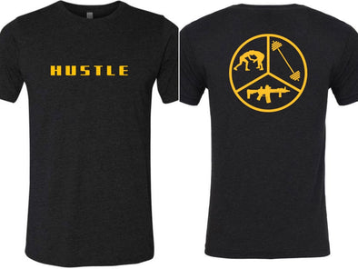 HUSTLE - (Black/Gold) - Men's T-Shirt