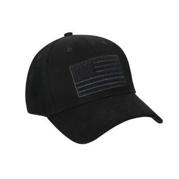 Hook & Loop U.S. Flag Low Profile Cap (Black) - OSFM