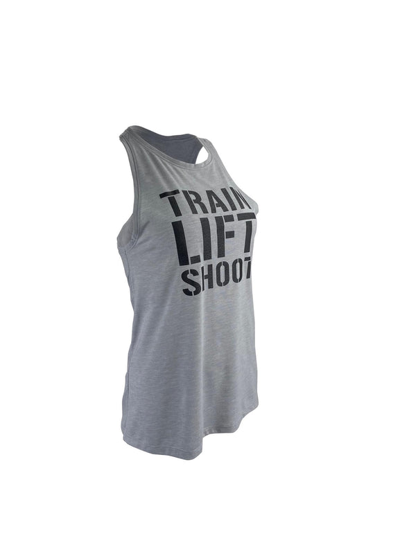 Train Lift Shoot Women’s Racer Back Tank (Grey)
