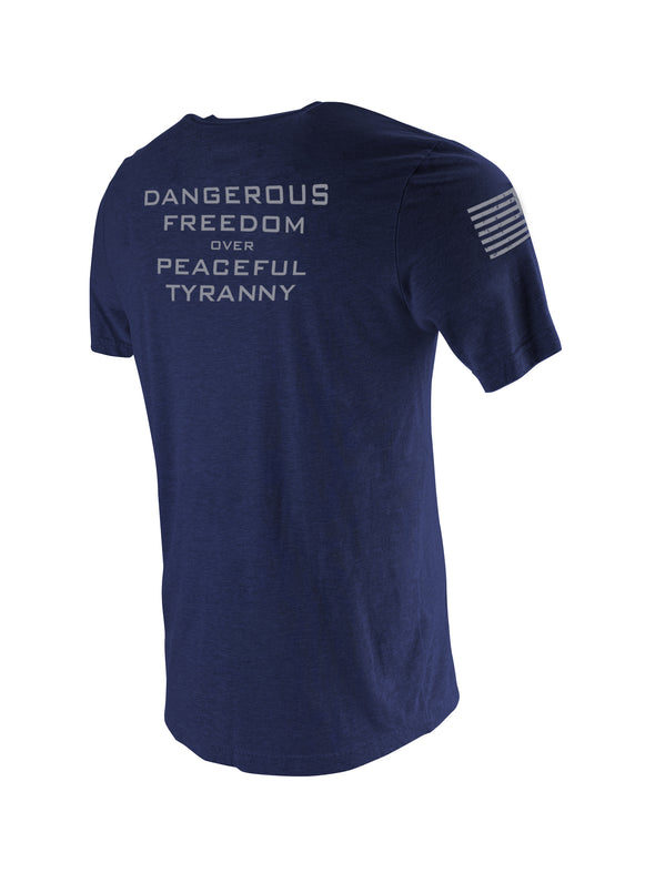 TLS - Dangerous Freedom Lapel (Navy Blue) - Men’s & Women’s T-Shirt