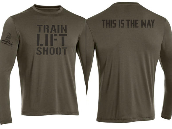 Train Lift Shoot - This is the Way DriFit Longsleeve Training Shirt (OD) - Men's & Women's