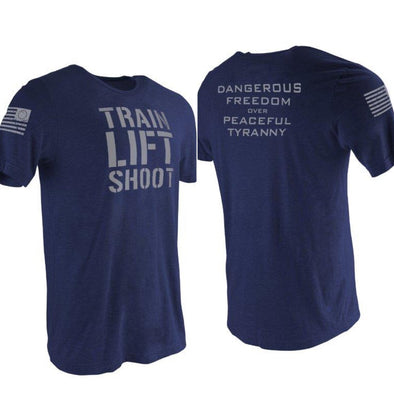 TLS - Dangerous Freedom Classic (Navy Blue) - Men's T-Shirt