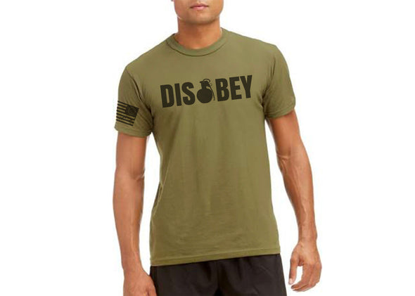Train Lift Shoot DISOBEY (OD/Black) - Men’s T-Shirt