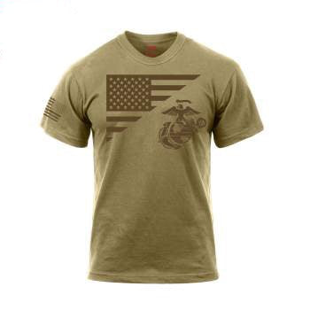 USMC Eagle, Globe Anchor - (Coyote) - Men's T-Shirt