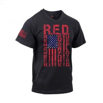 R.E.D. - Remember Everyone Deployed - Athletic Fit (Grey) Men’s T-Shirt