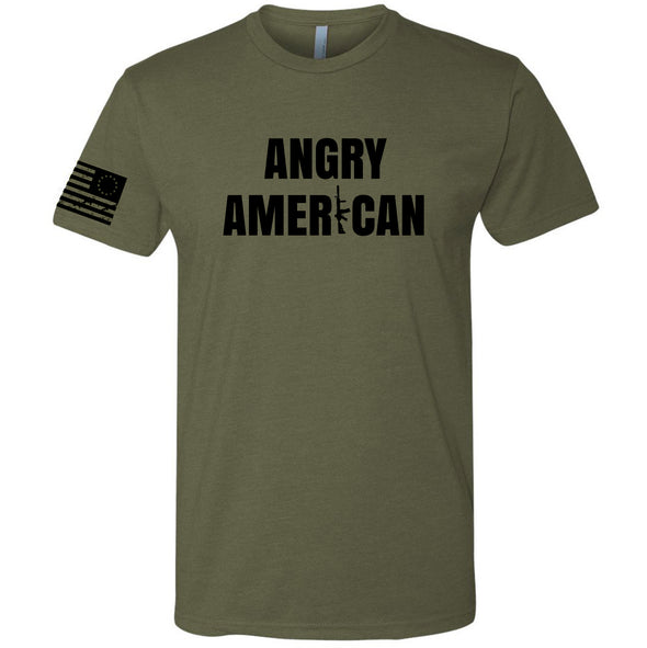 Train Lift Shoot - Angry American (OD) Men’s T-Shirt