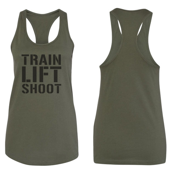 Train Lift Shoot Women’s Racerback Tank (OD)