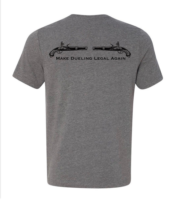 Train Lift Shoot - Make Dueling Legal Again (Grey) - Men's T-Shirt